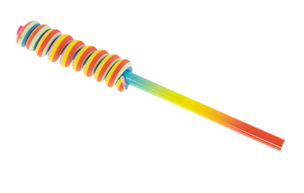 Blyant regnbue m/lollipop viskelæder Tinka