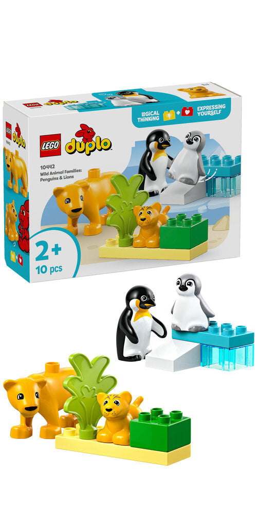 10442 LEGO DUPLO Town Vilde dyrefamilier: pingviner og løver