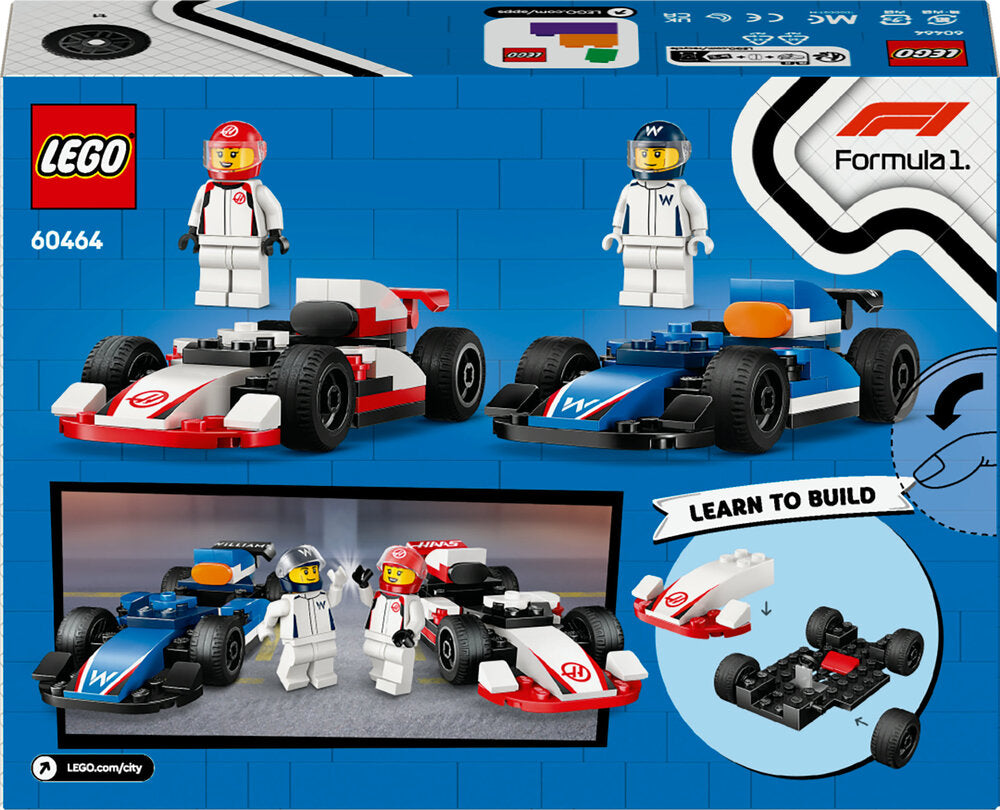 60464 LEGO City F1® Williams Racing og Haas F1®-racerbiler