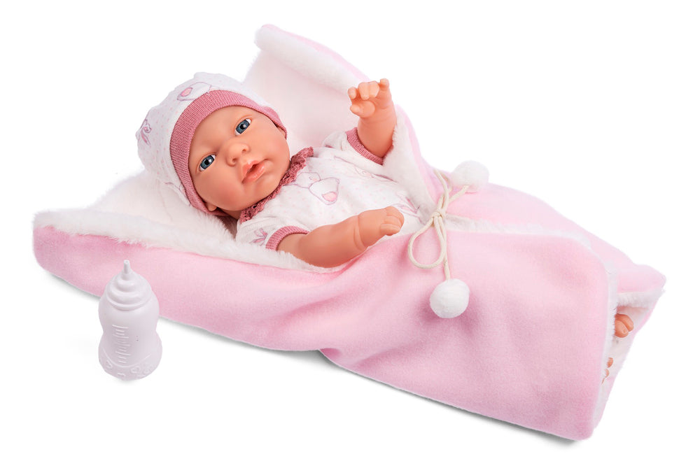 MY BABY LIVA 41 CM, MED TÆPPE OG SUTTEFLASKE