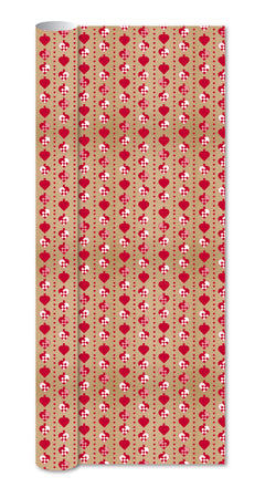 Flot kraft gavepapir 3 m x 70 cm