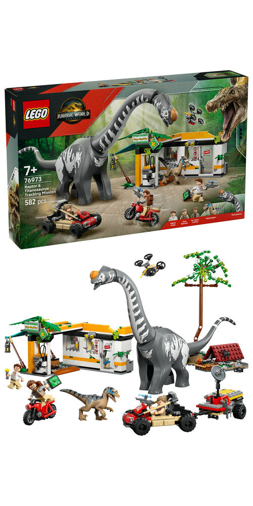 76973 LEGO Jurassic World Sporingsmission: Raptor og titanosaurus