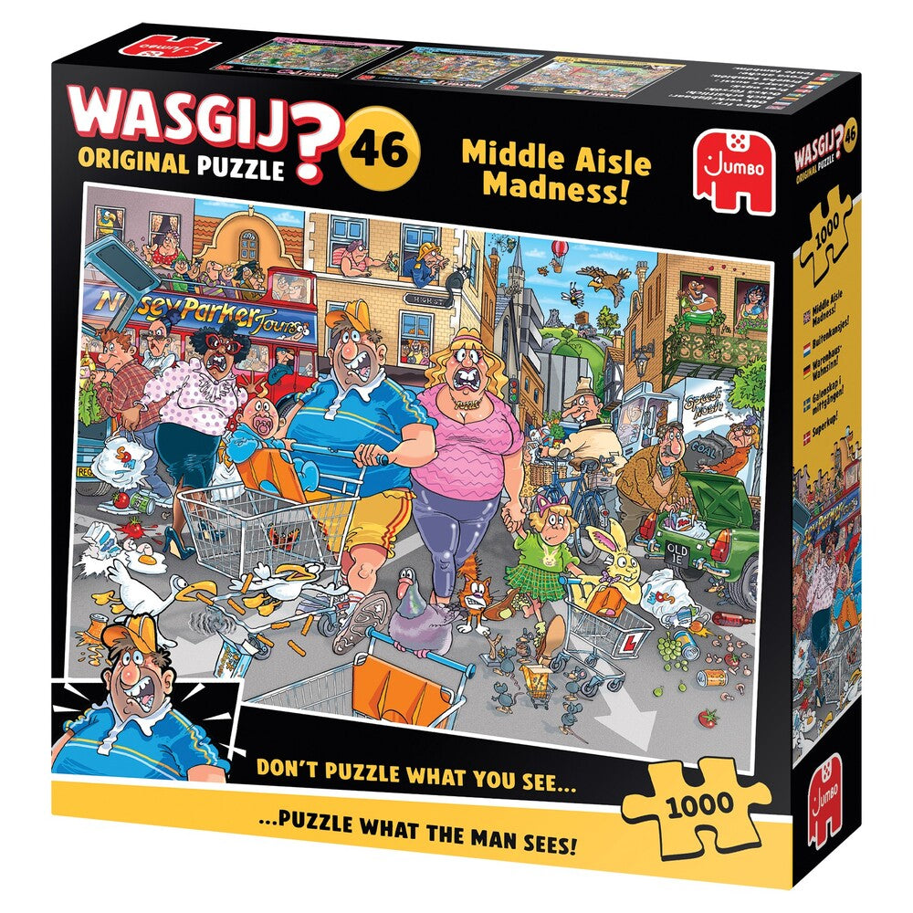 Puslespil Wasgij Original 46 Middle Aisle Madness! 1000 brikker