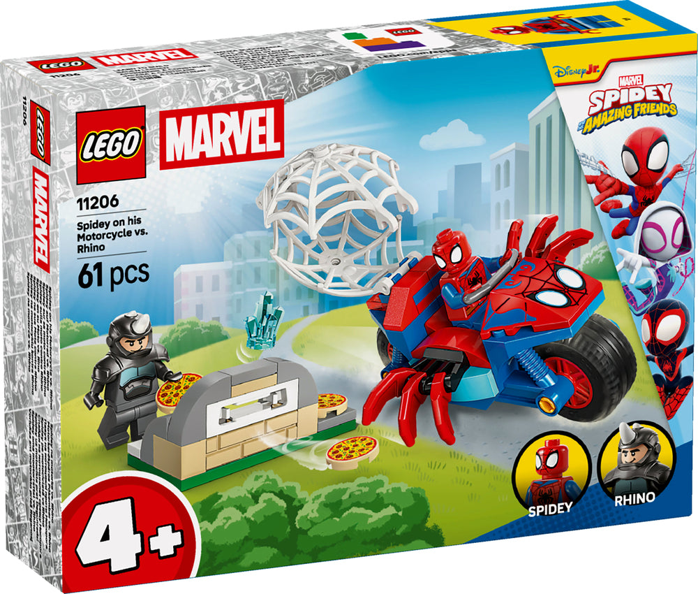 11206 LEGO Spidey på sin motorcykel mod Rhino