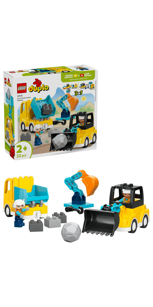 10475 LEGO DUPLO Town 3-i-1 Entreprenørmaskiner