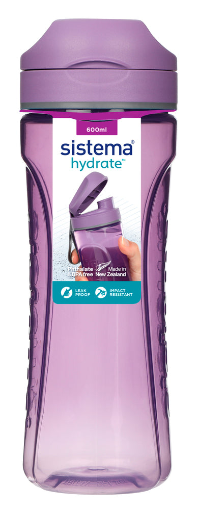 Drikkeflaske Sistema Tritan Swift lilla 600ml