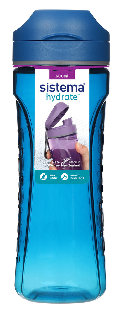 Drikkeflaske Sistema Tritan Swift blå 600ml