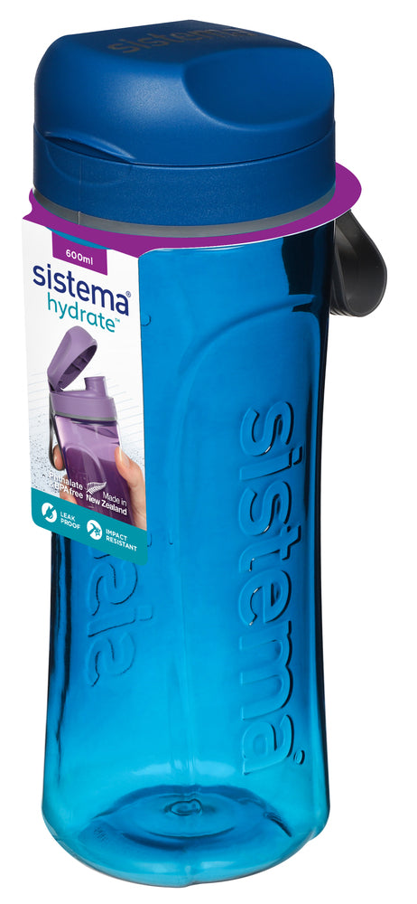 Drikkeflaske Sistema Tritan Swift blå 600ml