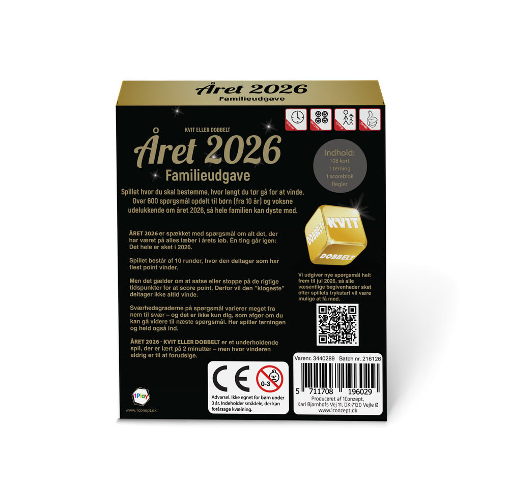 Året 2026 kvit eller dobbelt