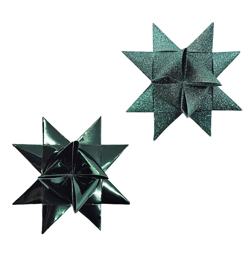 Stjernestrimler Grøn Glitter/Metallic Mix 25Mm/50Mm