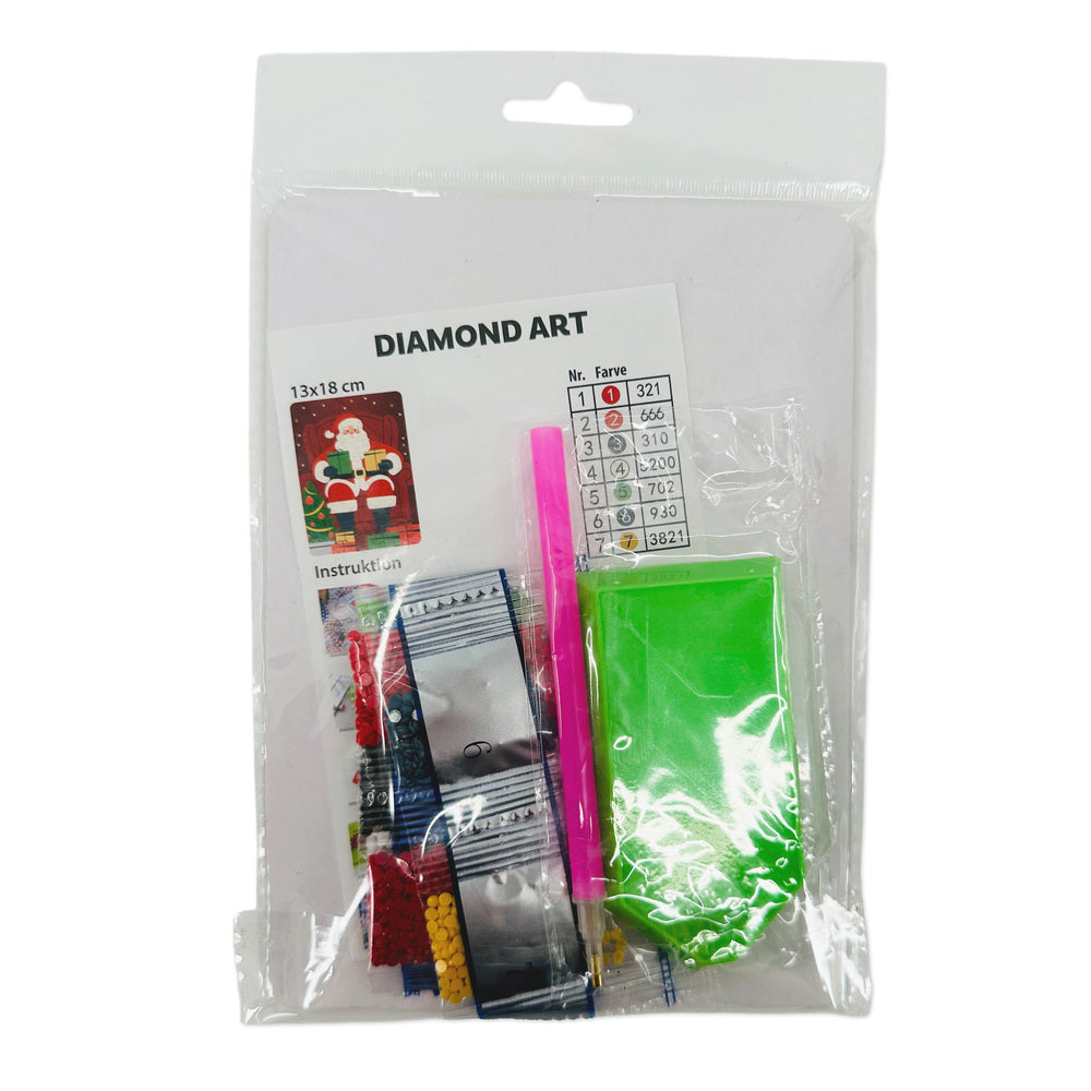 Diamond Art Julemand/Stol/Gaver 13 X 18 Cm