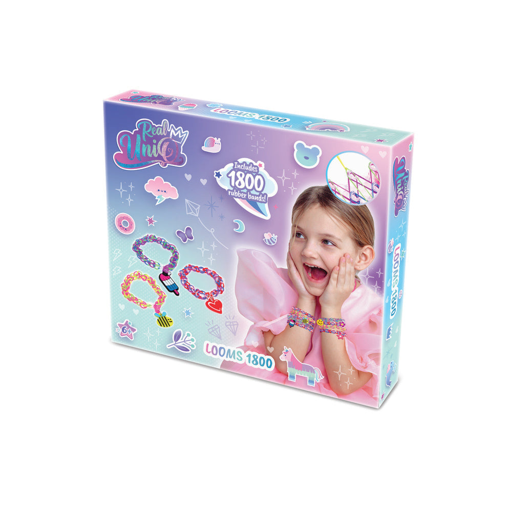 Real UniQ loombands med 1800 stk