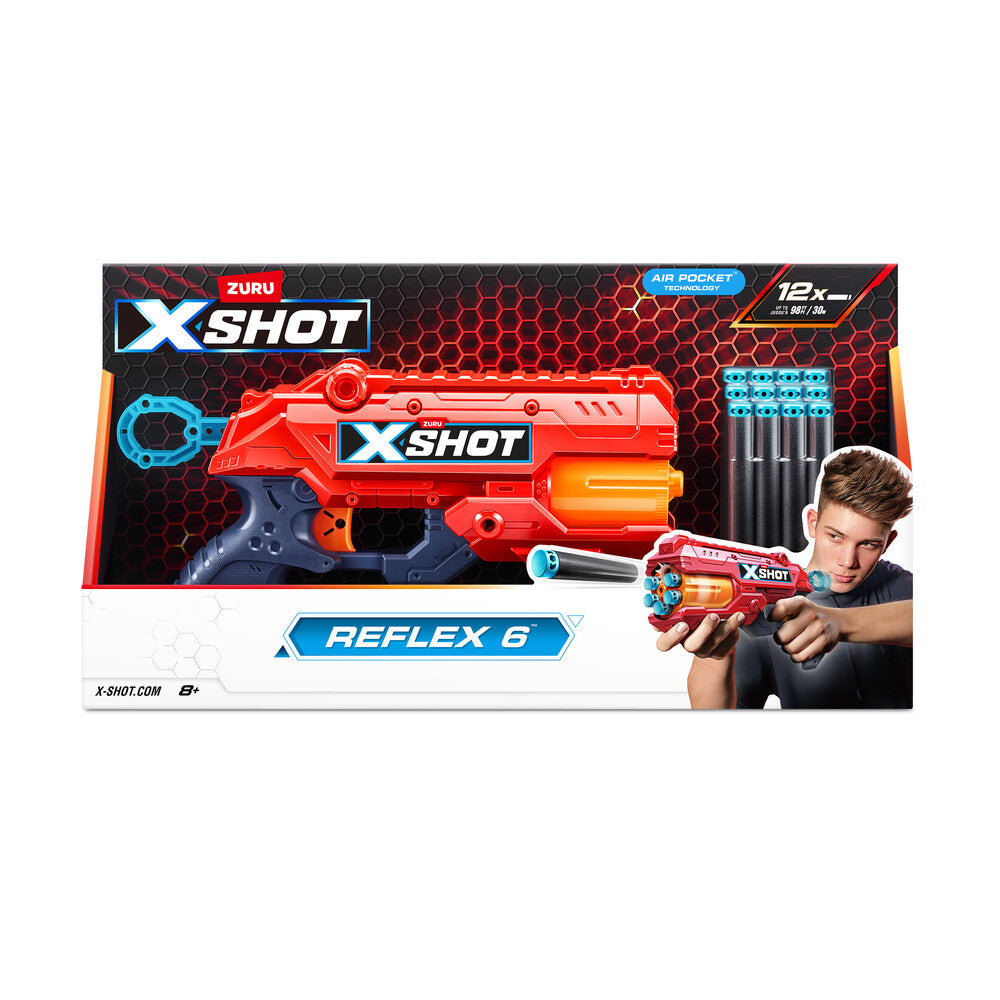 Xshot excel reflex 6 blaster med 12 darts