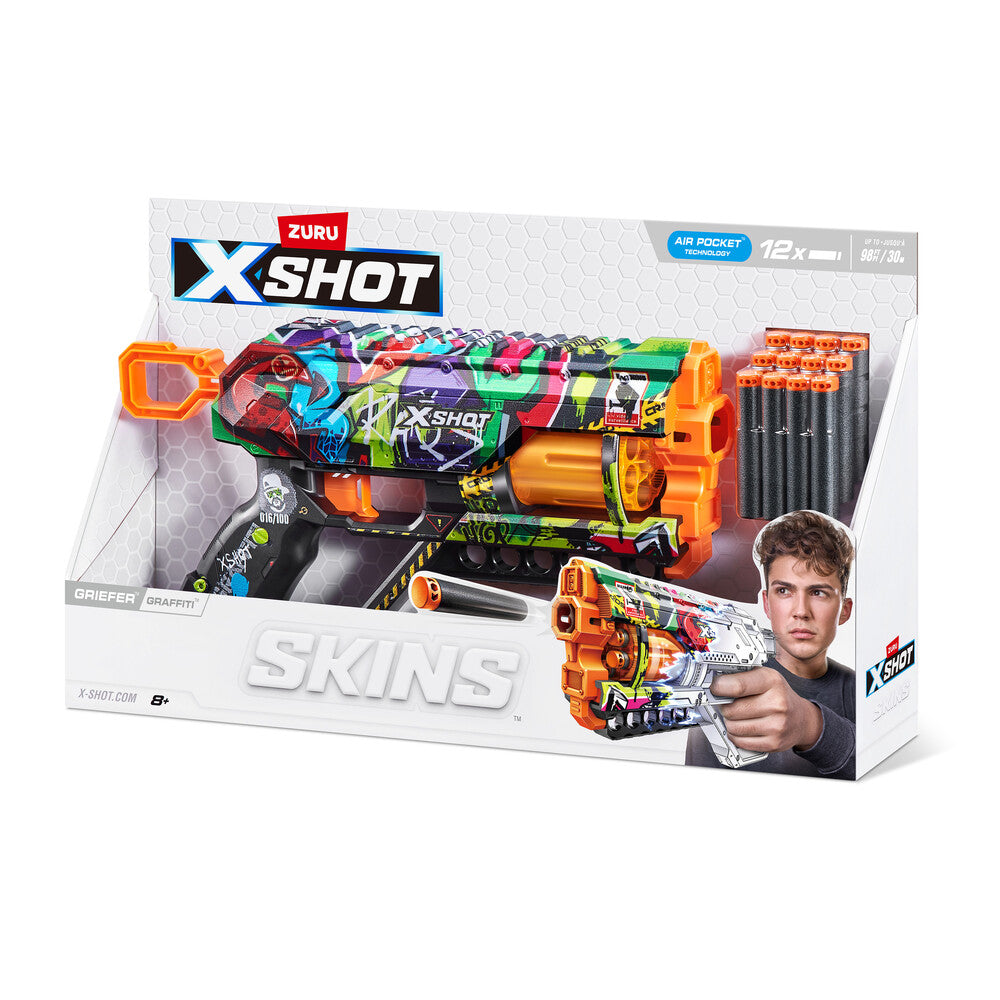 Xshot skins griefer blaster med 12 darts ass