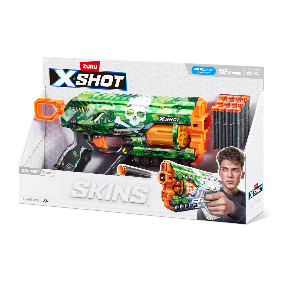 Xshot skins griefer blaster med 12 darts ass
