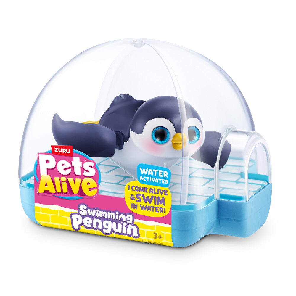 Pets alive swimming penguin ass