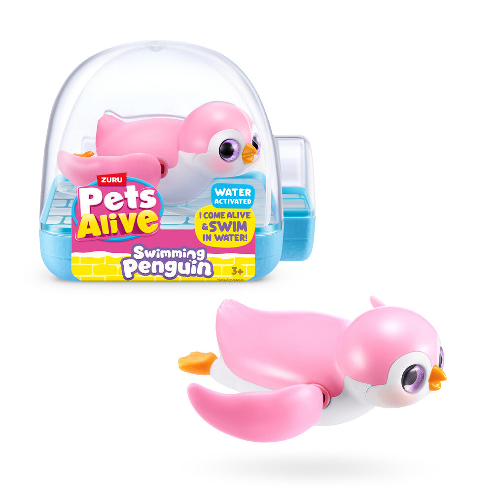 Pets alive swimming penguin ass