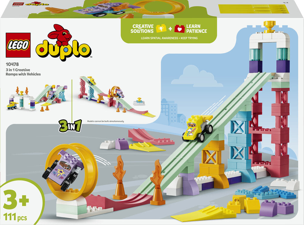 LEGO DUPLO Town 10478 3-i-1 kreative ramper med køretøjer