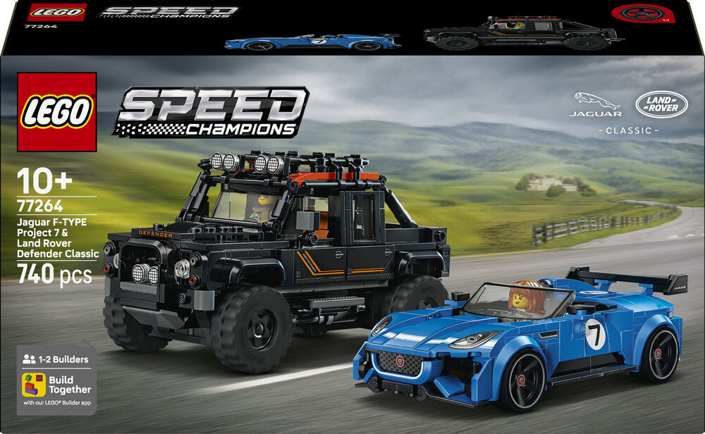 LEGO Speed Champions 77264 Jaguar Project 7 og Land Rover Defender