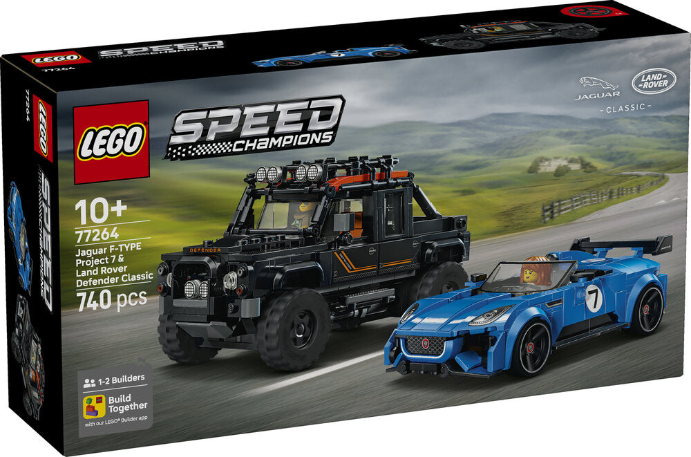 LEGO Speed Champions 77264 Jaguar Project 7 og Land Rover Defender