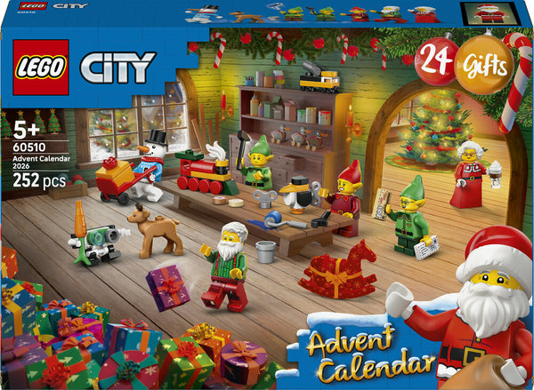 LEGO City julekalender 2026 – færdig pakkekalender til børn