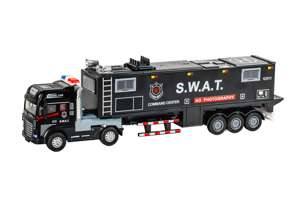 Die-cast S.W.A.T truck anhænger, lys og lyd