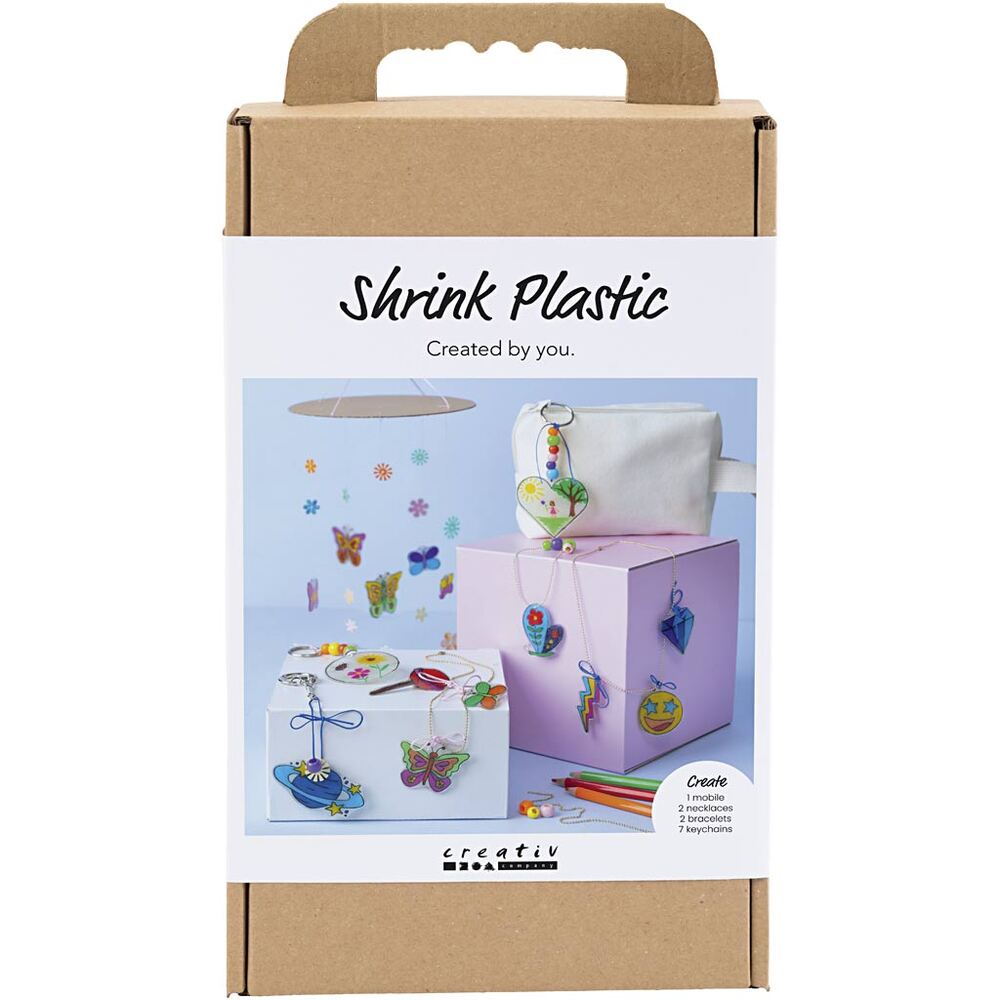 Krympeplast DIY Kit  sommerfugleUro, smykker, nøgleringe