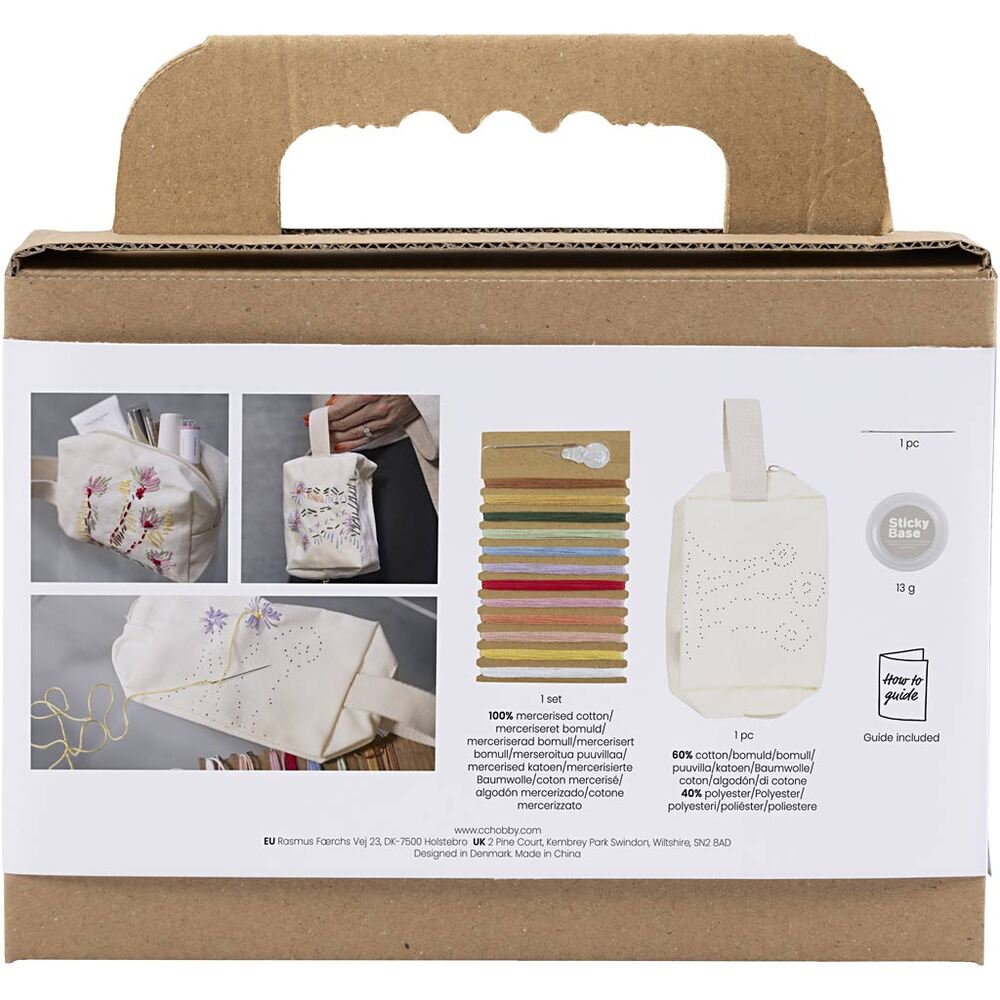 Broderi Mini DIY Kit kosmetiktaske creme