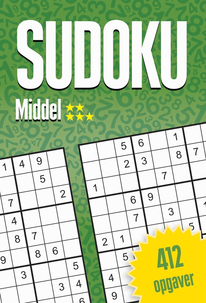 Sudoku - Middel, 412 opgaver