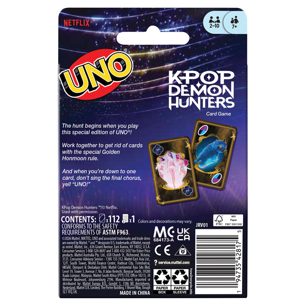 UNO KPop Demon Hunters